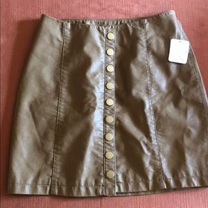 Free people button up skirt